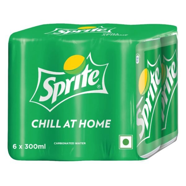 Sprite Lemon-Lime Flavoured Cold Drink | Refreshing Taste | Clear Soft Drink with No Added Colours | Recyclable Can, 300 ml (Pack of 6) - Image 2