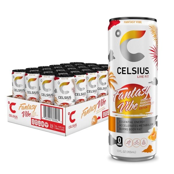 Celsius Sparkling Energy Drink - No Sugar or Preservatives | 12 fl oz, Slim Cans - Assorted Variety Pack (12-Pack) - Image 4