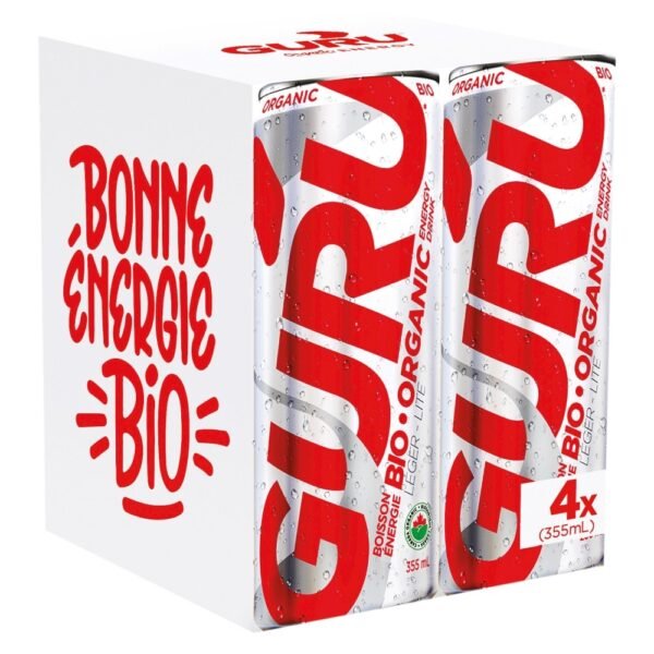 GURU Organic Energy Drink | Original Flavor | Feel Great and Stay Focused Longer with Plant-Based Energy, Natural & Organic Ingredients, and Great Taste | Pack of 24 (250 ml) - Image 3