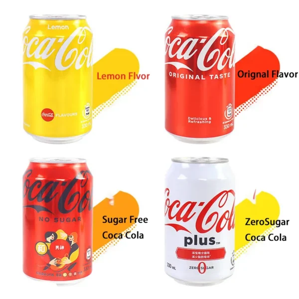 Coca Cola Soft Drink Can 330ml x 24 - Image 3