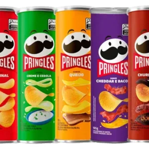 Pringles Original 185g, Sour Cream & Onion 185g, Texas BBQ 185g and Paprika Sharing Crisps 185g (4 Pack Mixed Bundle)
