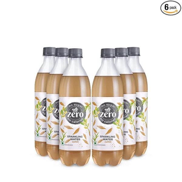Paper Boat Cumin Sparkling Water, Pack of 6, 600ml Each | Carbonated Water with Jeera | Zero Sugar, Zero Calories I Sugar Free